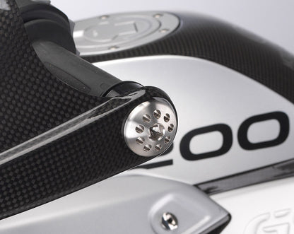 Motocorse Billet Aluminum Handlebar caps for BMW R1200 GS up to 2007