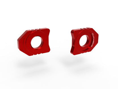 DBK Special Parts (Ducabike) Billet Chain Adjusters for the Ducati Monster 937, Hypermotard 698 Mono, and 2025+ V2 models