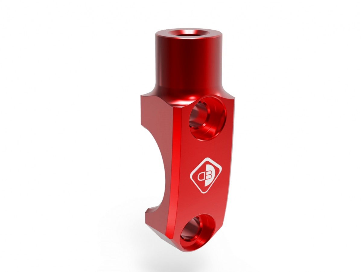 DBK Special Parts (Ducabike) Mirror Mount Handlebar Clamp for Brembo Semi-radial, RCS, and Performance Technology Master Cylinders - M8x1.25 - Right Hand Thread