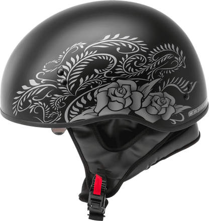 Hh 65 Half Helmet Rose Naked Matte Black/Silver Xs