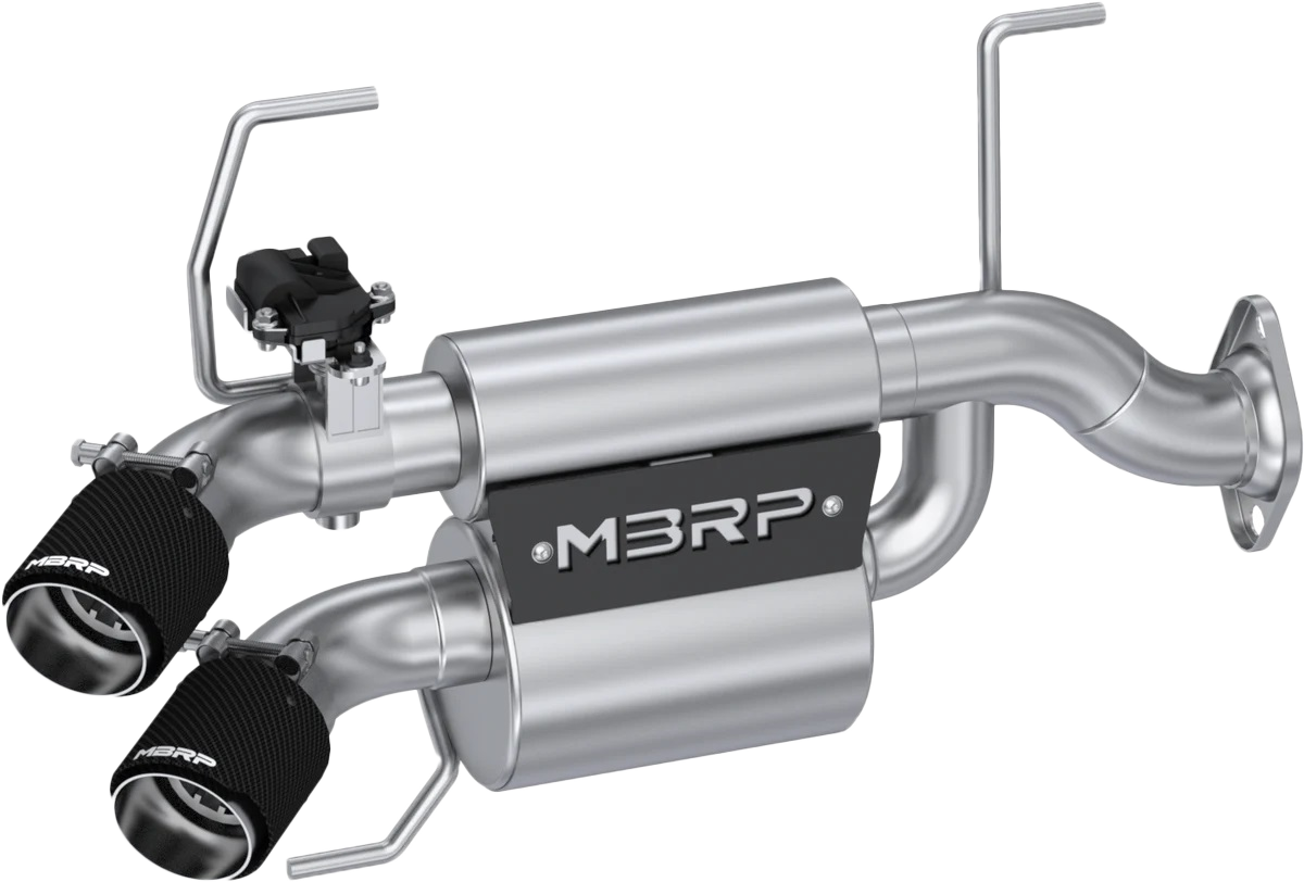 Dual Stacked Slip On System W/ Active Exhaust Cf Tip