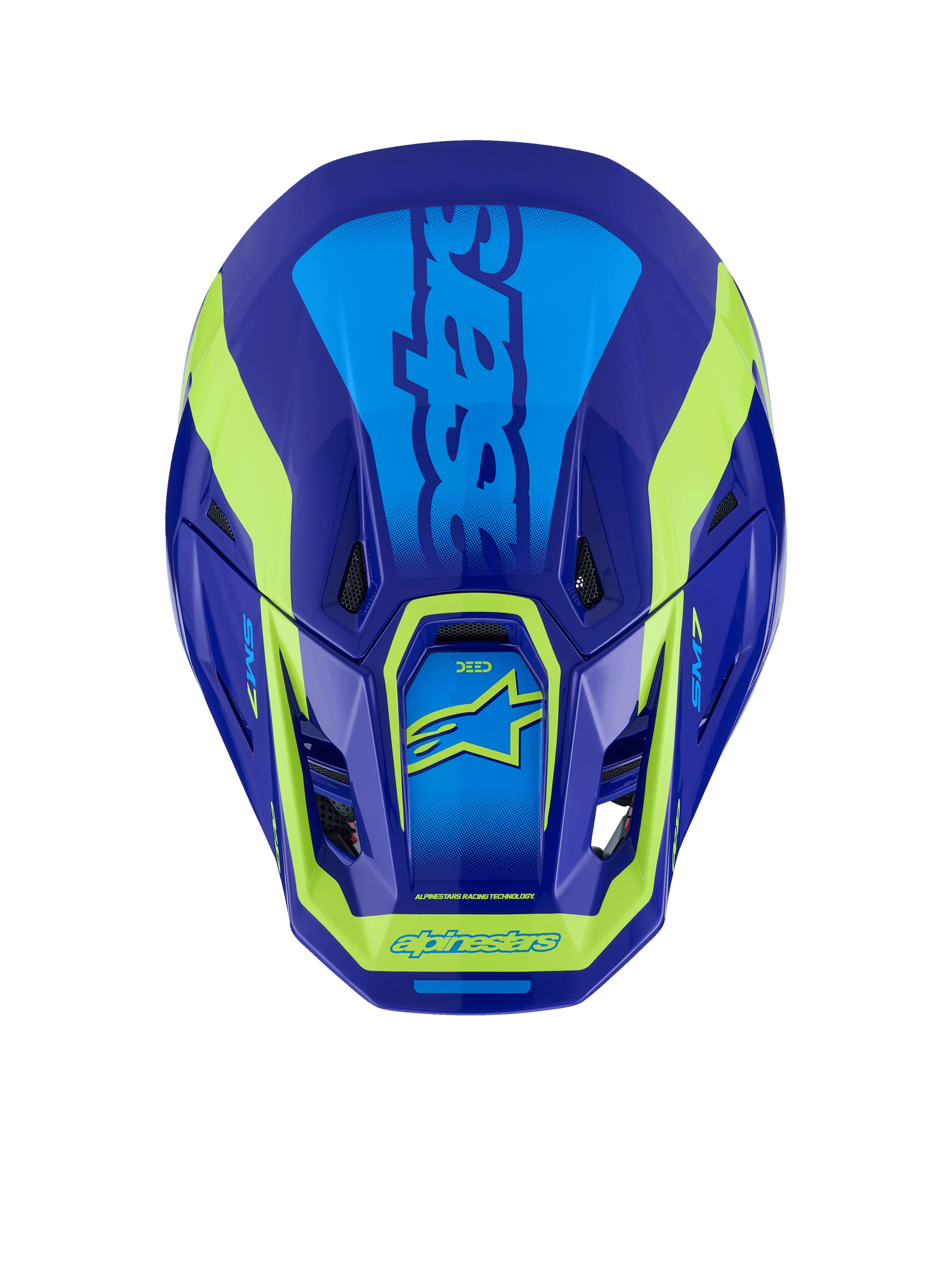 Sm7 Deed Helmet Blue/Ylw Fluo Glossy Xl