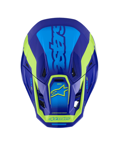 Sm7 Deed Helmet Blue/Ylw Fluo Glossy Xl