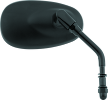 BikeMaster Harley Oval Mini Mirror - Each - Matte Black