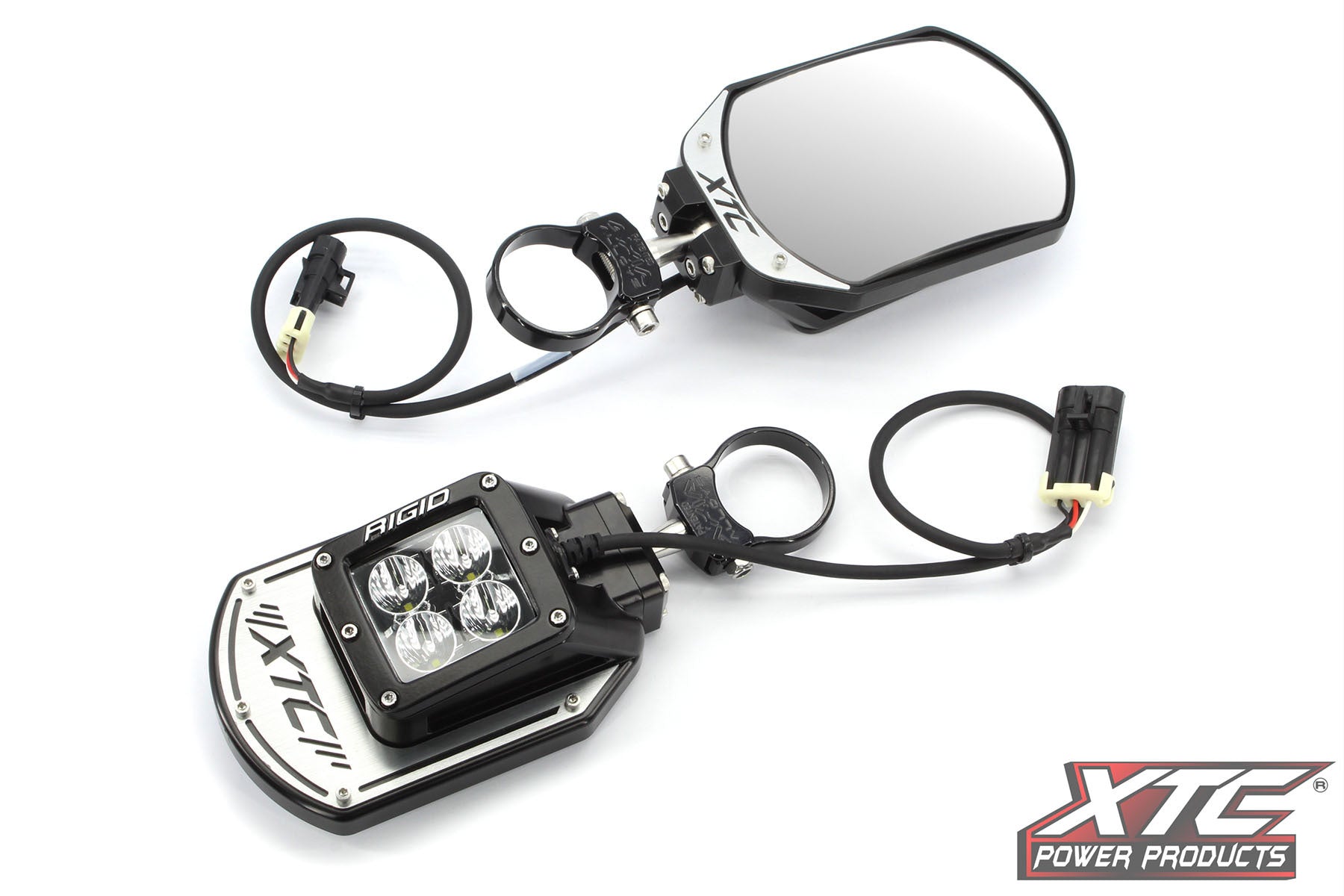Side Mirrors W/2.00 Clamp Roll Cage Bar Clamp 2.00