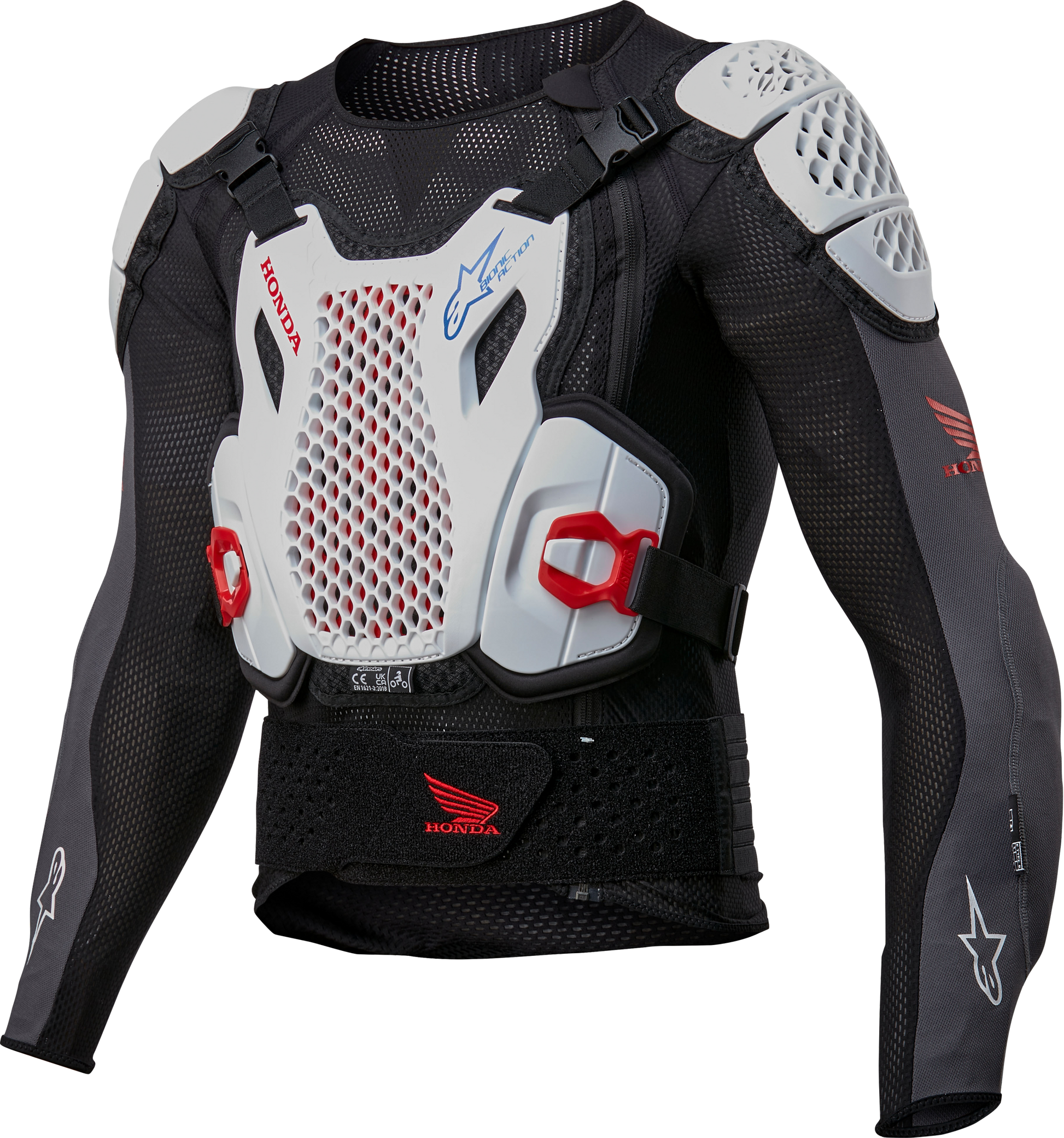 Honda Bionic + V2 Protection Jacket Blk/Wht/Blu/Br Red 2x