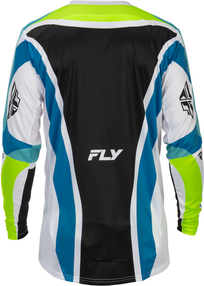 Lite Le Current Jersey White/Lime/Blue Lg