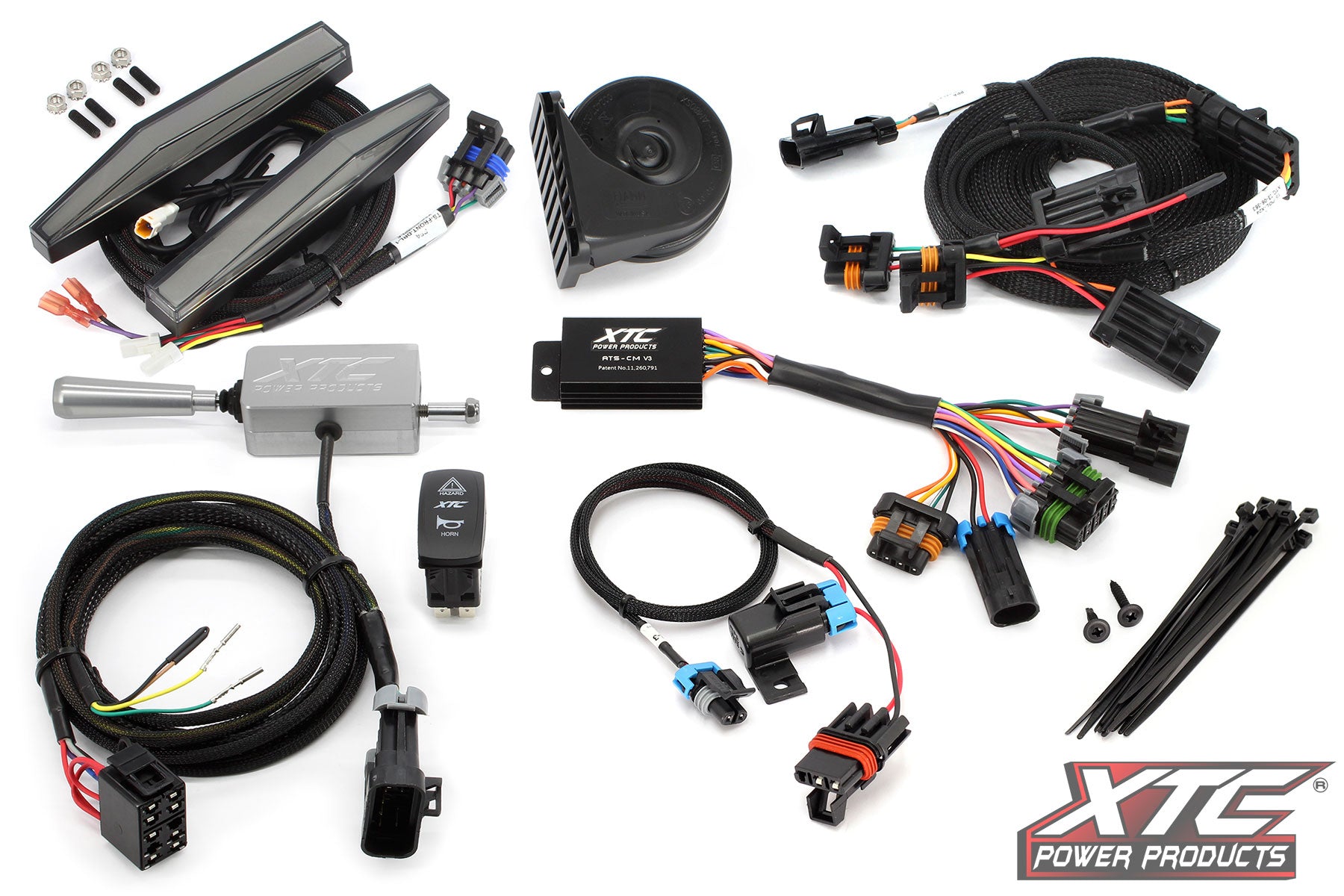 Auto Turn Signal Kit W/ Billet Lever And Front Drl Lights Pol