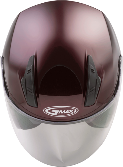 Of 17 Open Face Helmet Wine Red Xs
