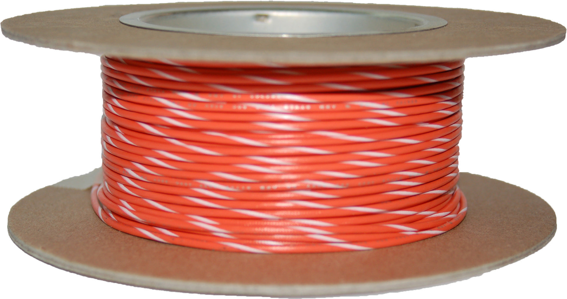 100' Spool 20 Gauge Wire (Orange/White Stripe)