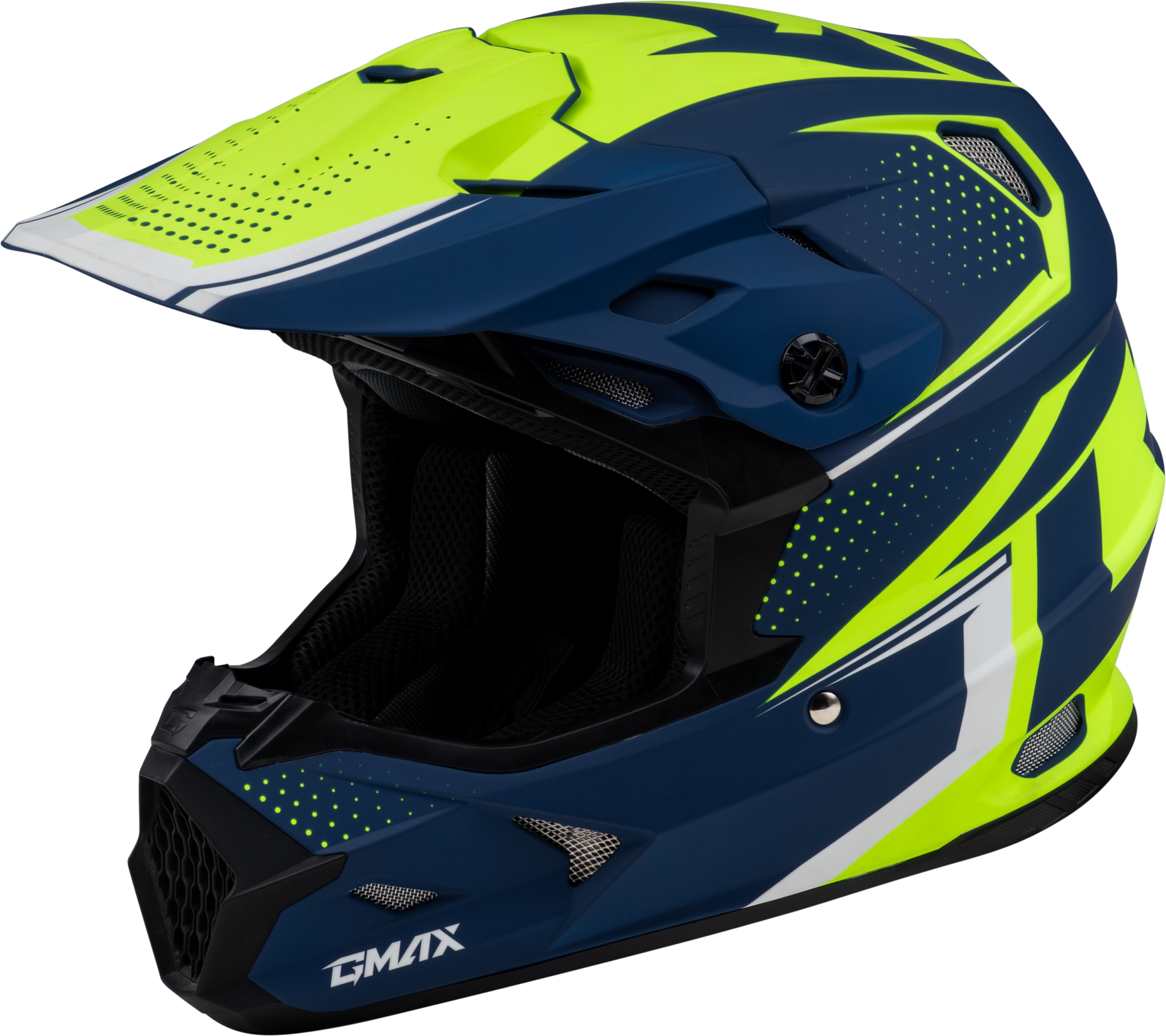 Mx 96 502 Helmet Matte Blue/Green  Lg