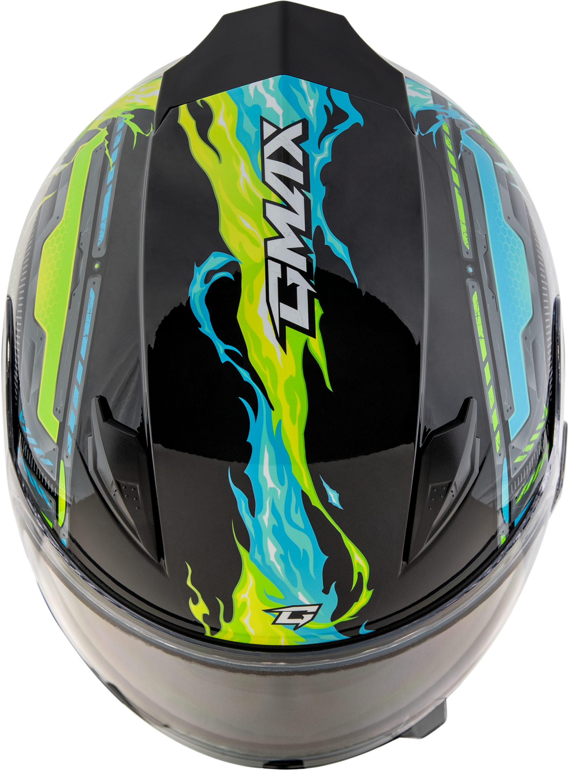 Gm 49y Charge Snow Helmet Black/Blue/Green Ym