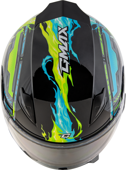 Gm 49y Charge Snow Helmet Black/Blue/Green Ym