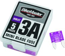 BikeMaster 5Piece 3A Replacement Mini Blade Fuse