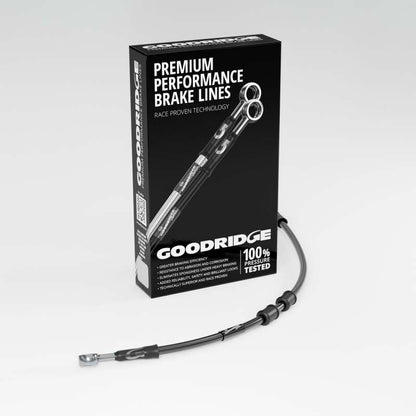 Goodridge 15-16 HD FLTRU Road Glide/CVO +10in Clutch Line Kit - Black