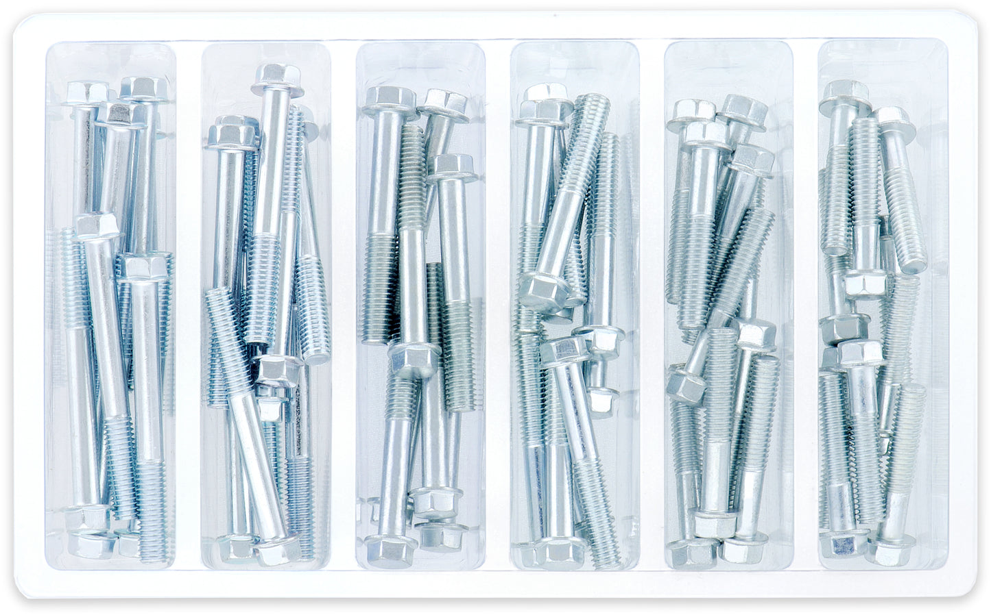 M6 8mm Hex Flange Bolt Assortment 60 Piece Kit