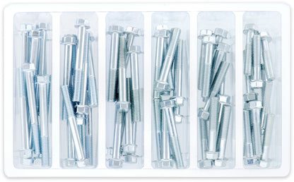 M6 8mm Hex Flange Bolt Assortment 60 Piece Kit