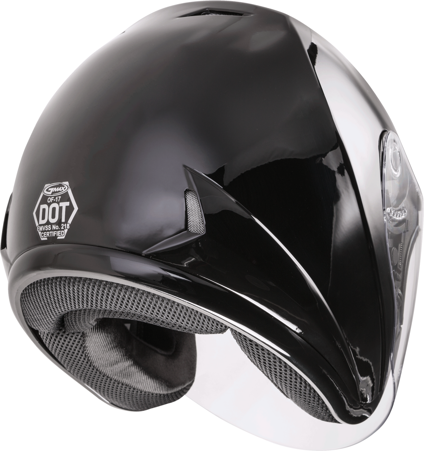 Of 17 Open Face Helmet Black Sm