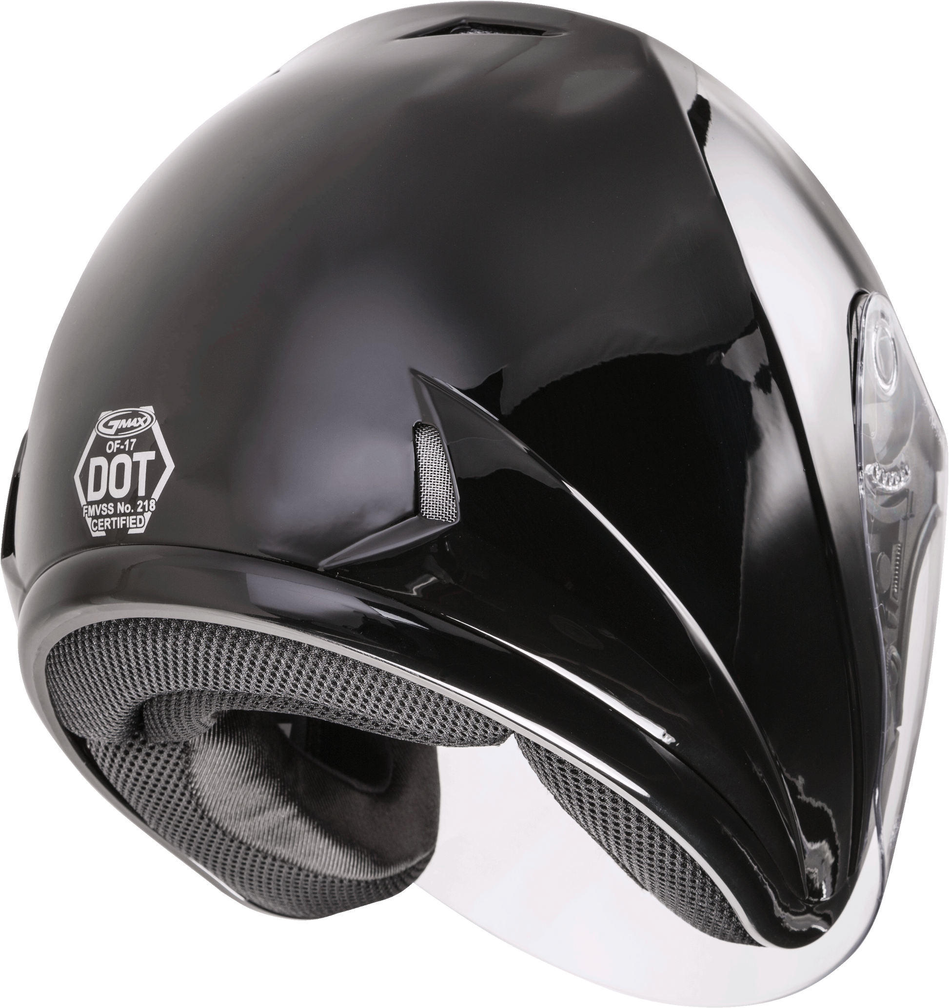 Of 17 Open Face Helmet Black Sm