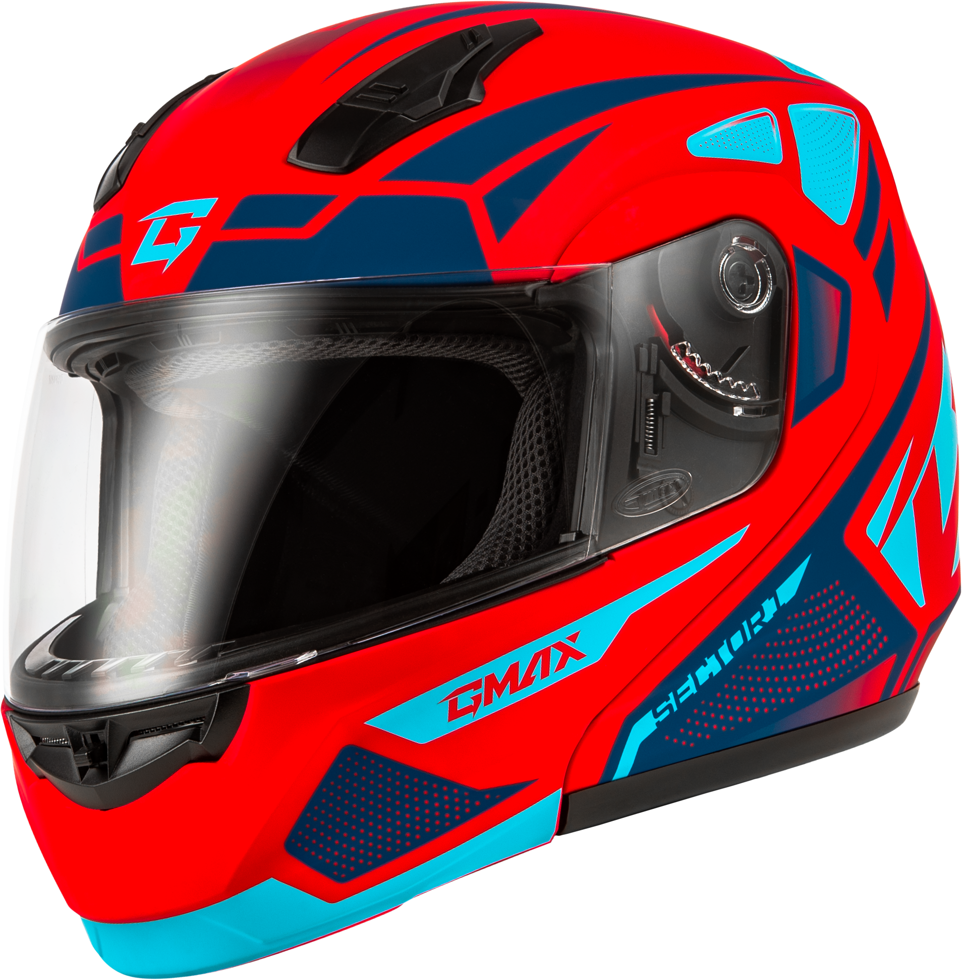 Md 04 Sector Helmet Matte Red/Blue Sm
