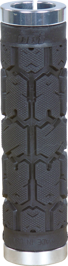Rogue No Flange Lock On Grips Black/Silver 130mm