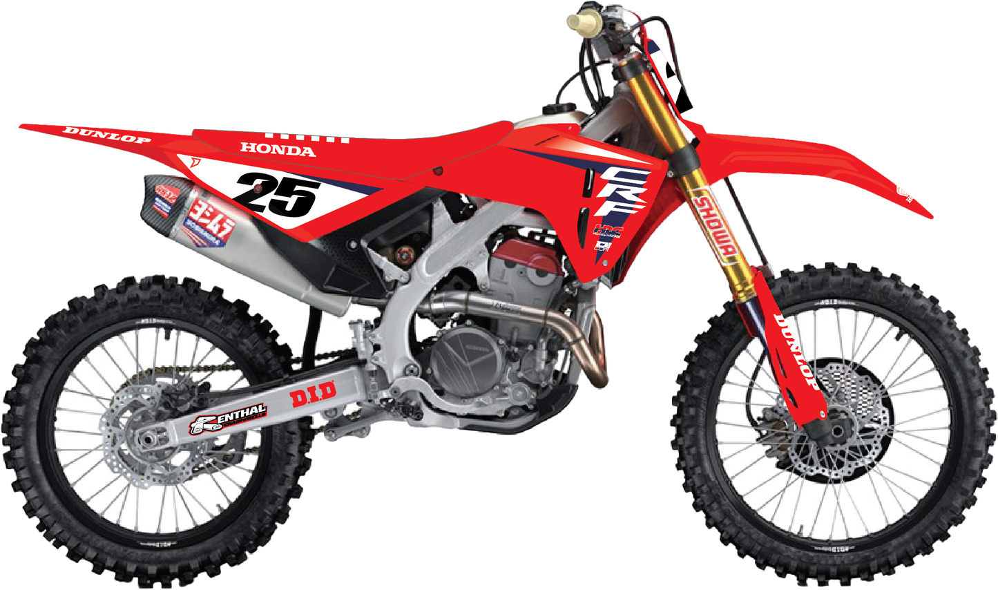Comlete Kit 25 Hrc Crf 450r (25) Wht Bg