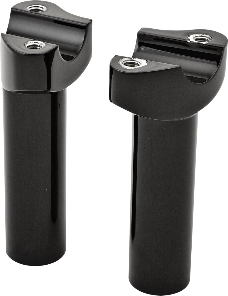 H Bar Risers 4.5" Straight Black