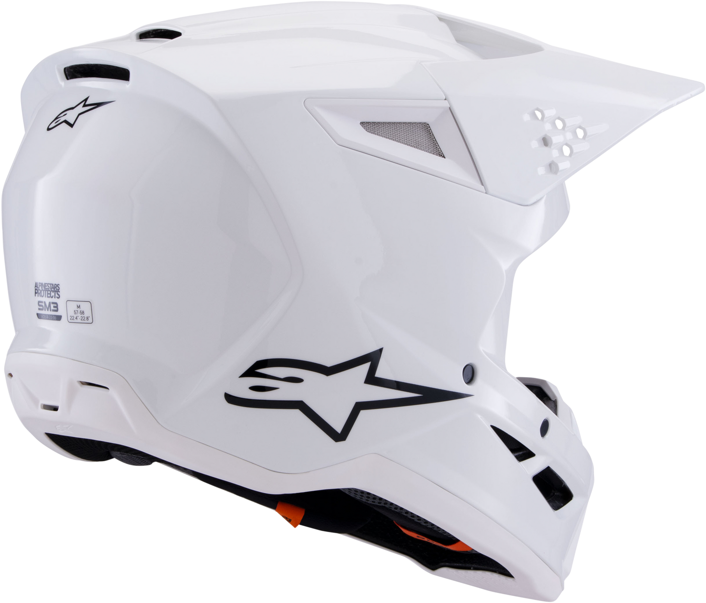 Sm3 Solid Helmet White Glossy 2x