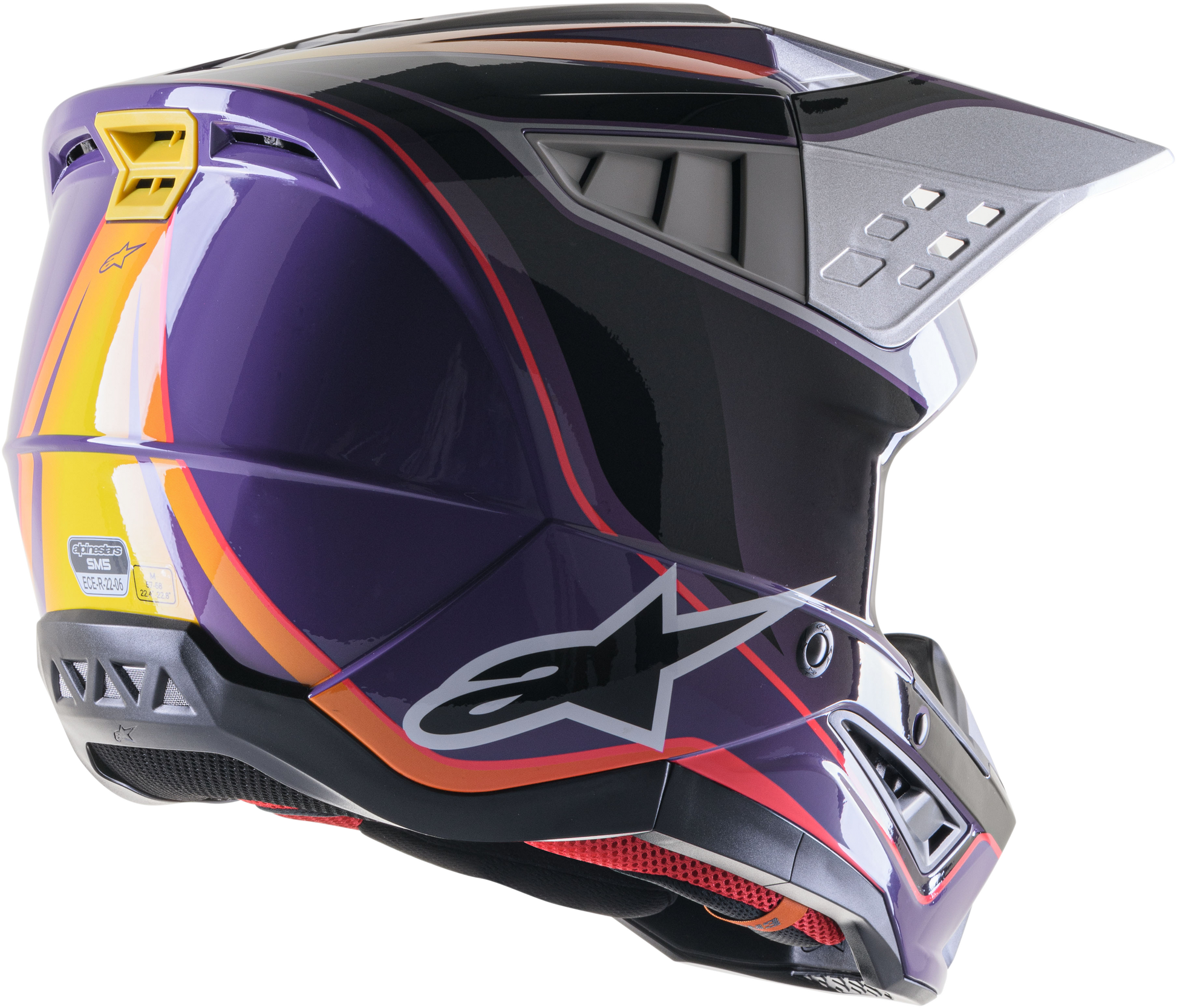 S M5 Sail Helmet Violet/Blk/Slvr Glossy Lg