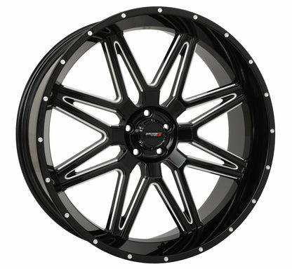 St7 Wheel 24x9 5+4 (0mm) 5/4.5 Gloss Black Milled
