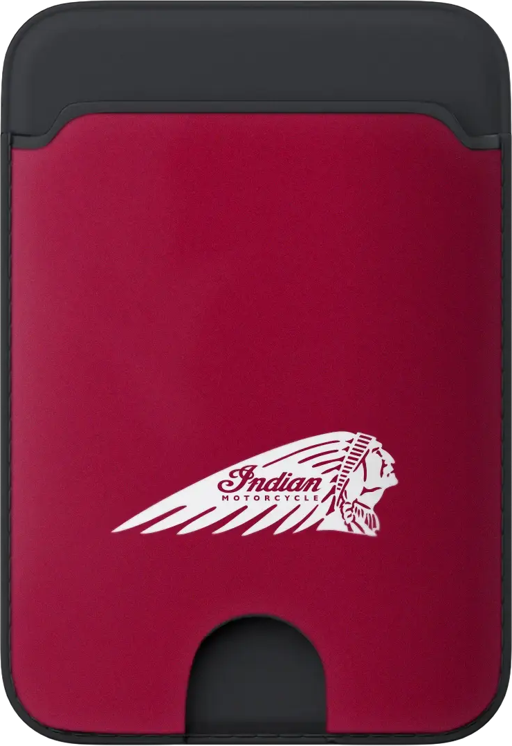 Indian Card Wallet W/Headdress Red W/Logo