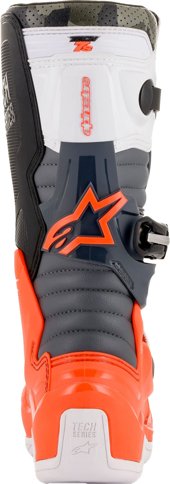 Tech 7s Magneto Boots Blk/Red Fluo/Wht/Gry Sz 06