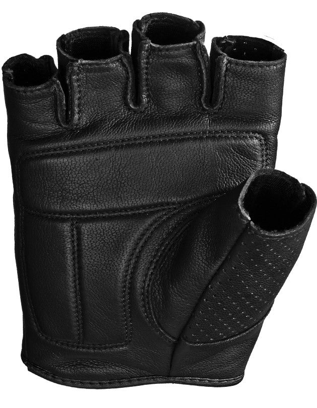 Half Jab Perforated Gloves Black Sm