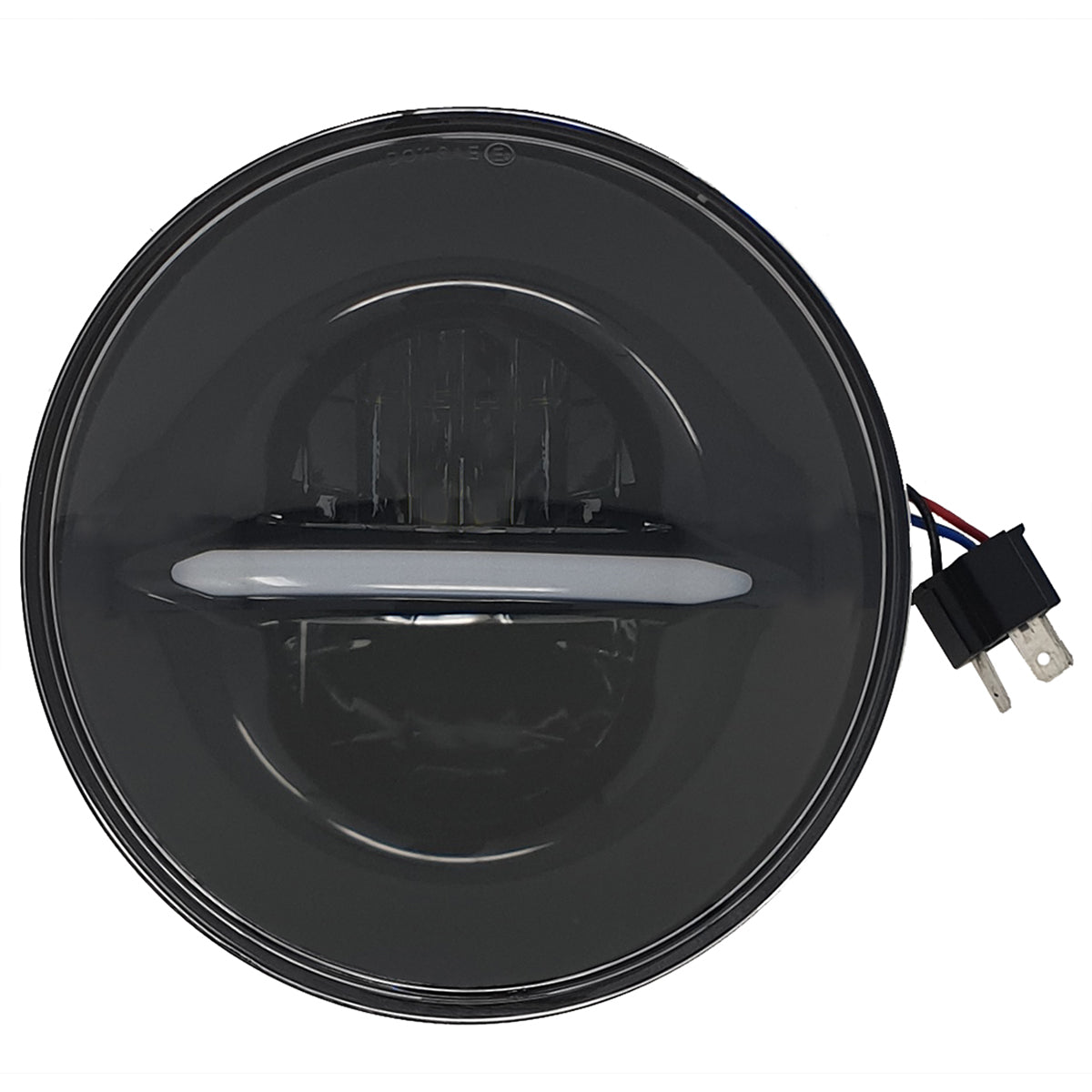 Classic Led Headlight 7" W/Drl Black