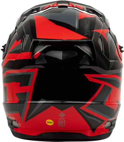 Mx 96 Splinter Helmet Black/Red Xl