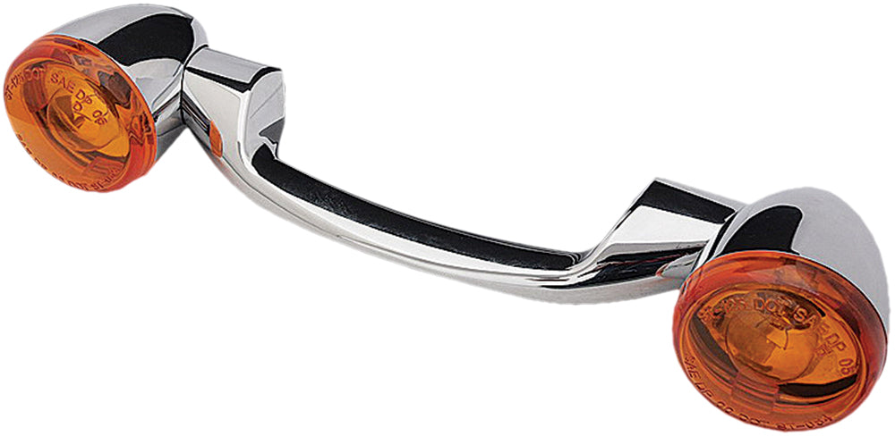 Turnsignal Light Bar Chrome W/Amber Lenses