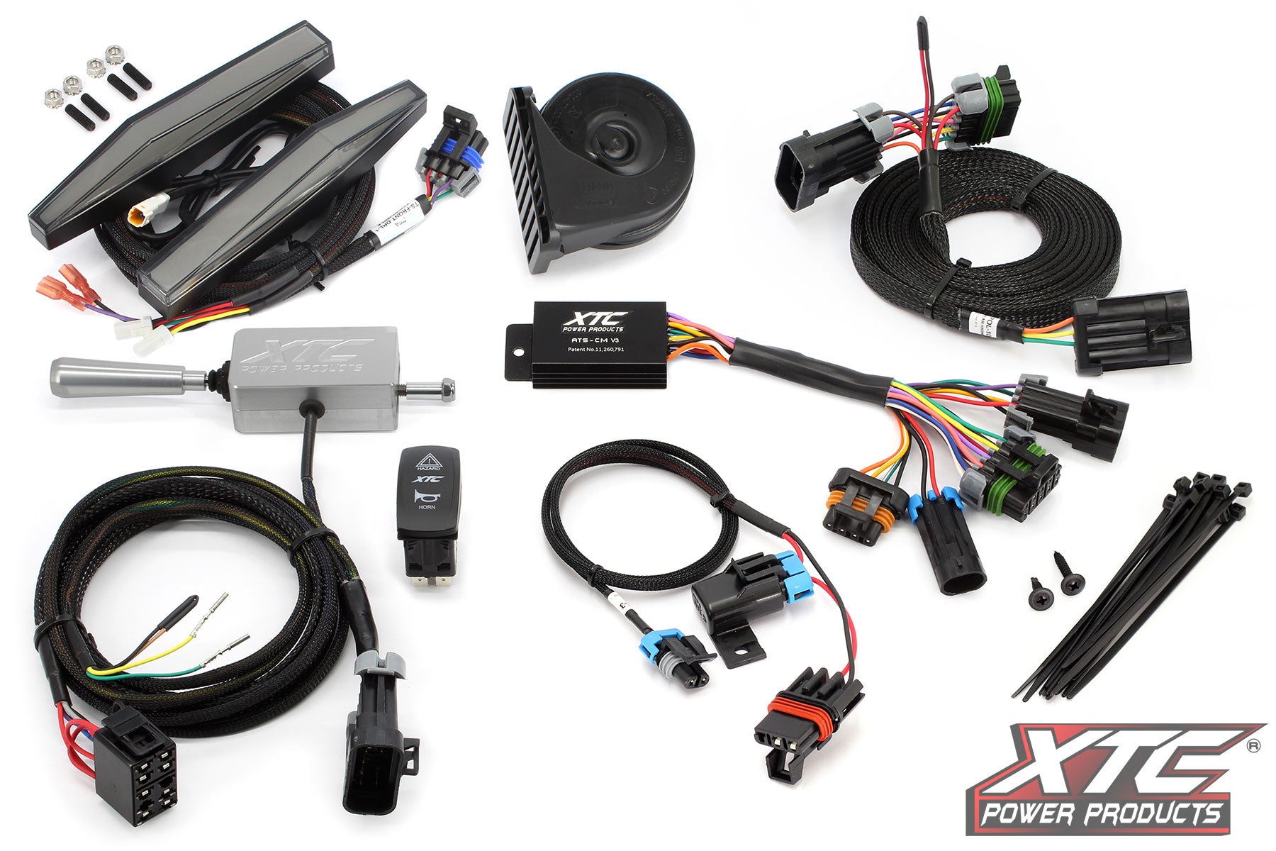 Auto Turn Signal Kit W/ Billet Lever And Front Drl Lights Pol