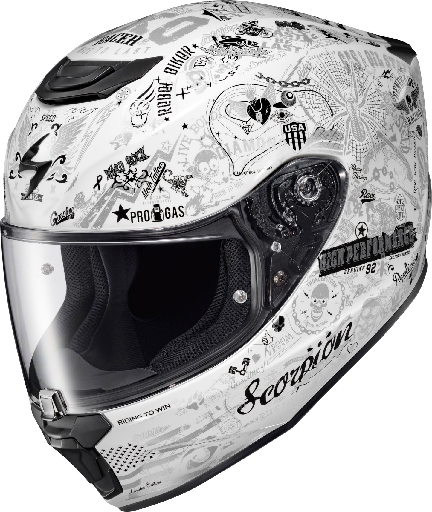 Exo R330 Full Face Helmet Shake 2 White Lg