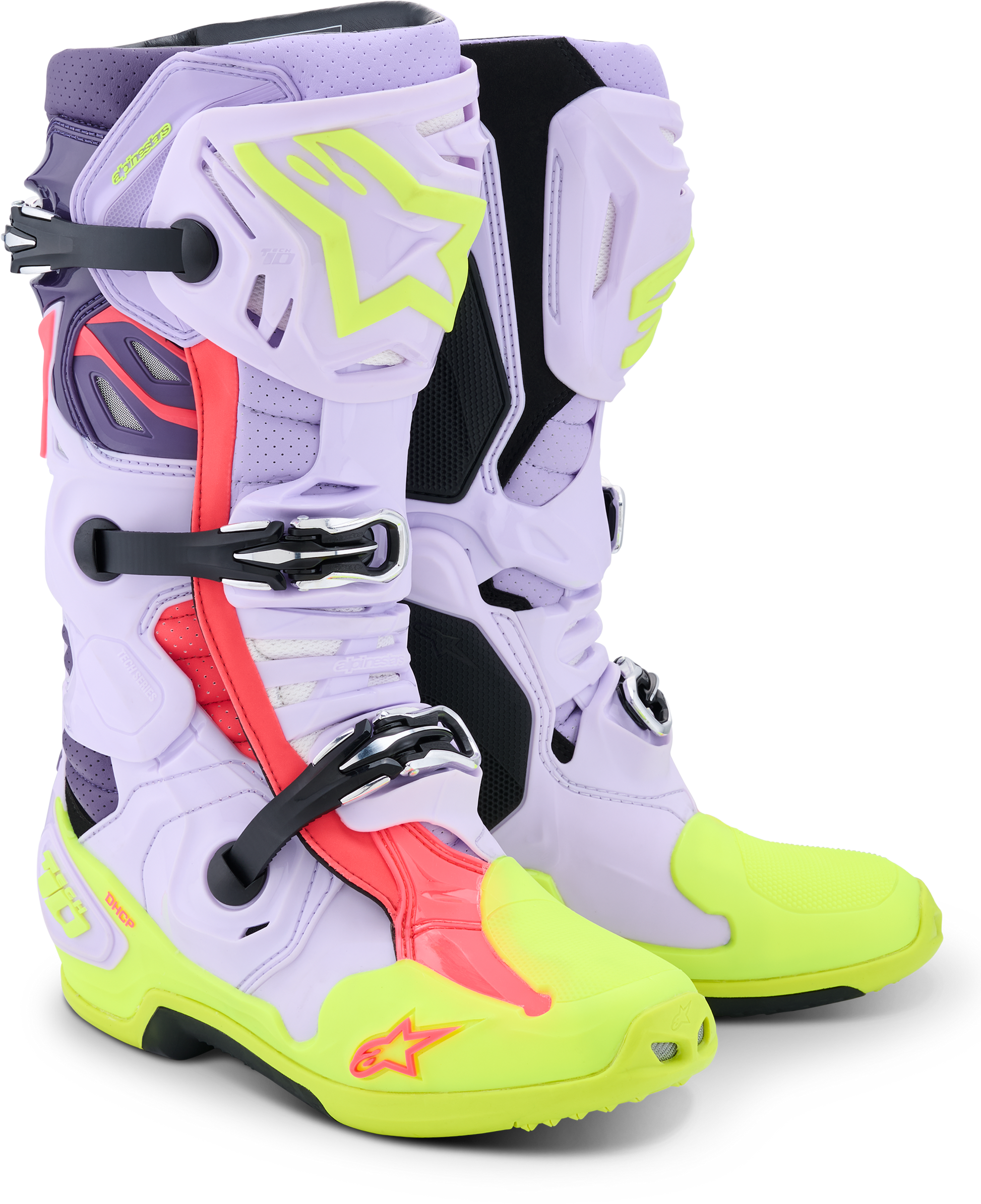 Tech 10 Supervented Purp/Ylw Fluo/Diva Pink 12