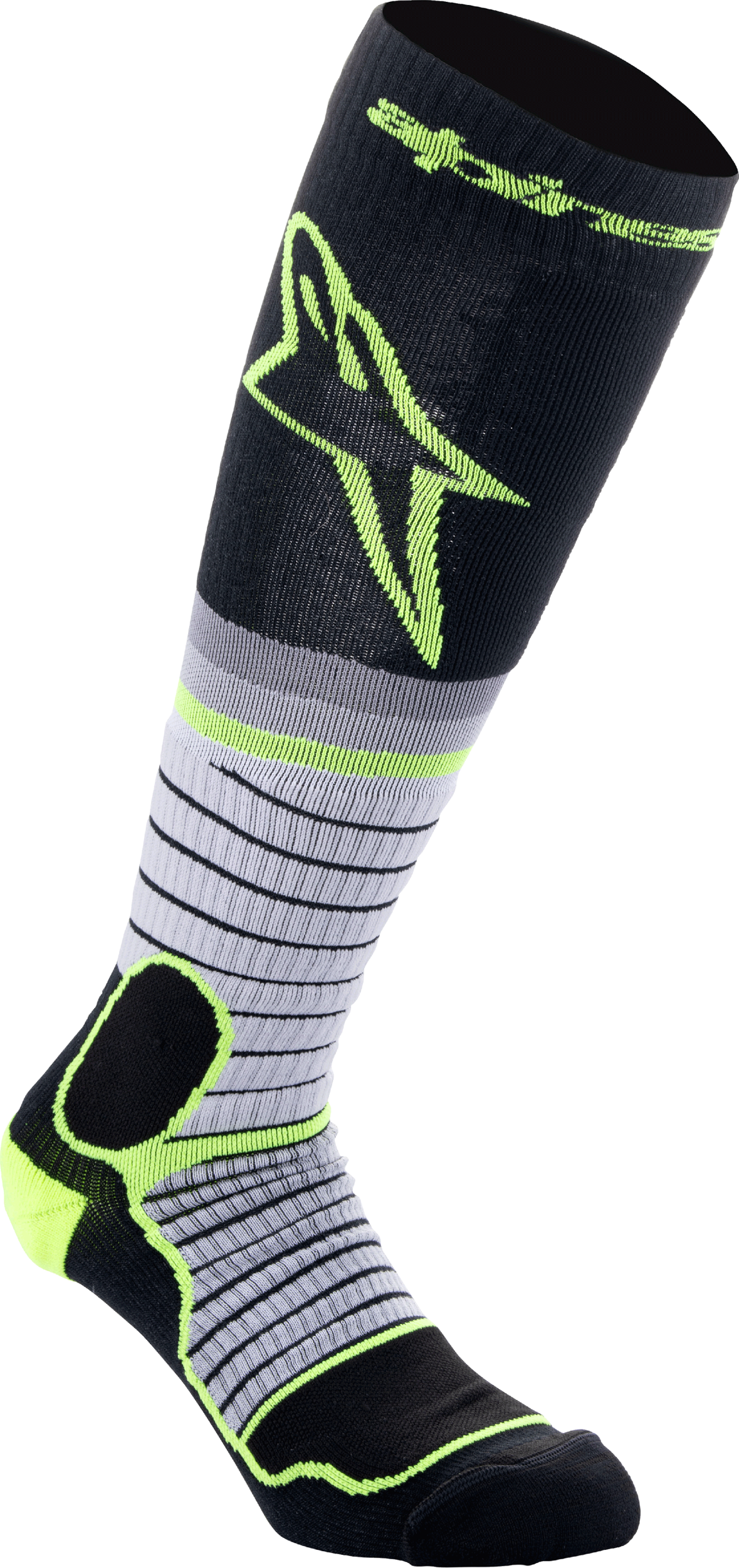 Mx Pro Socks Black/Grey/Ylw Fluo Sm