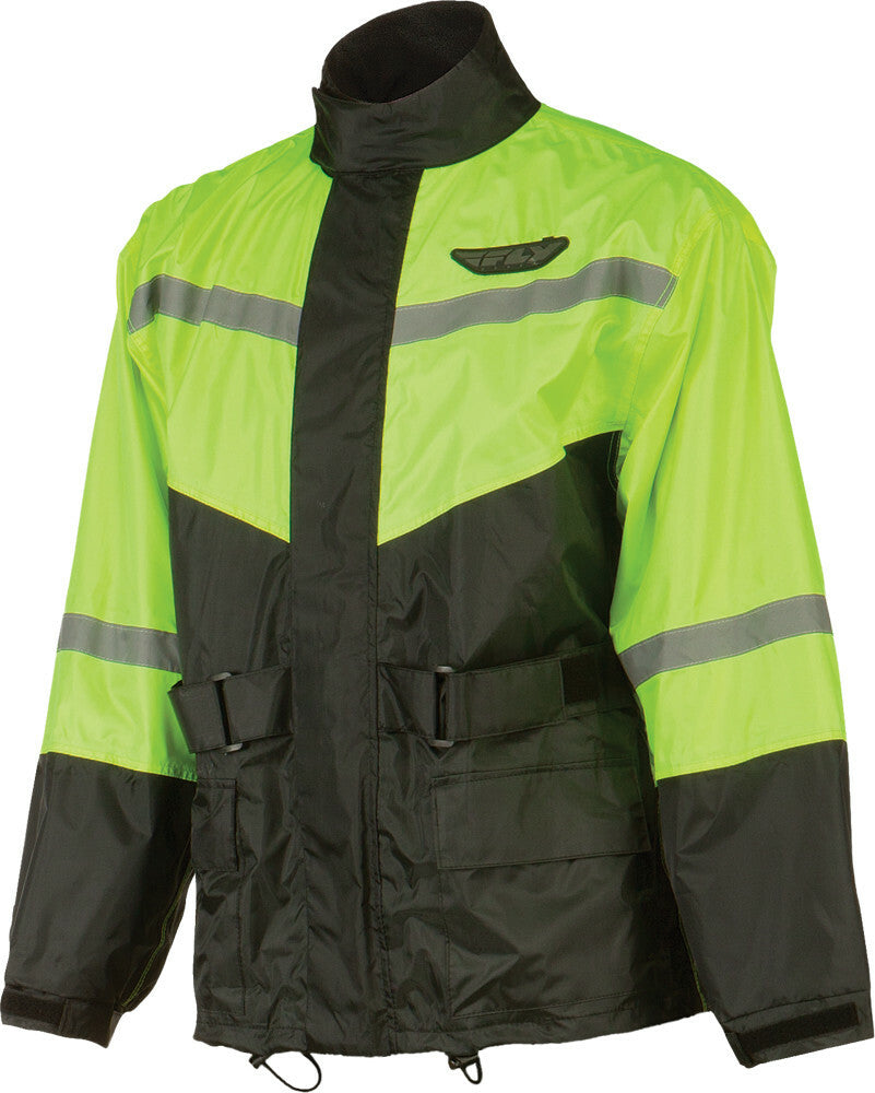 2 Piece Rain Suit Black/Hi Vis 3x