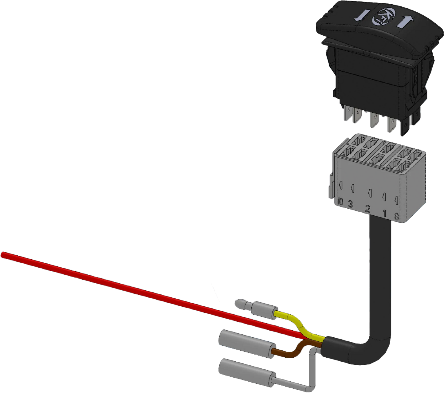 V Plow Dash Control Rocker