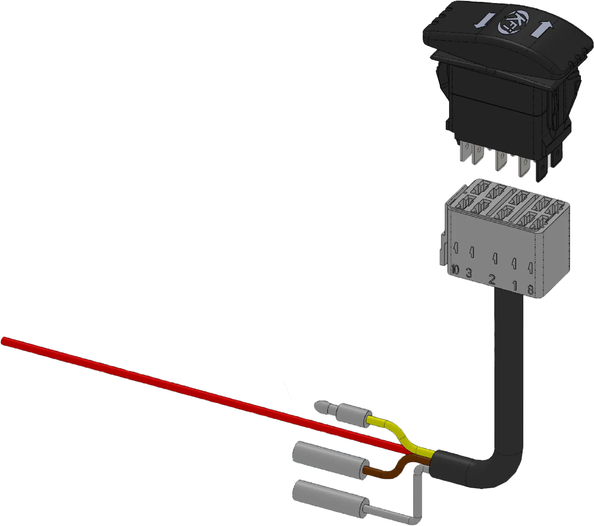V Plow Dash Control Rocker
