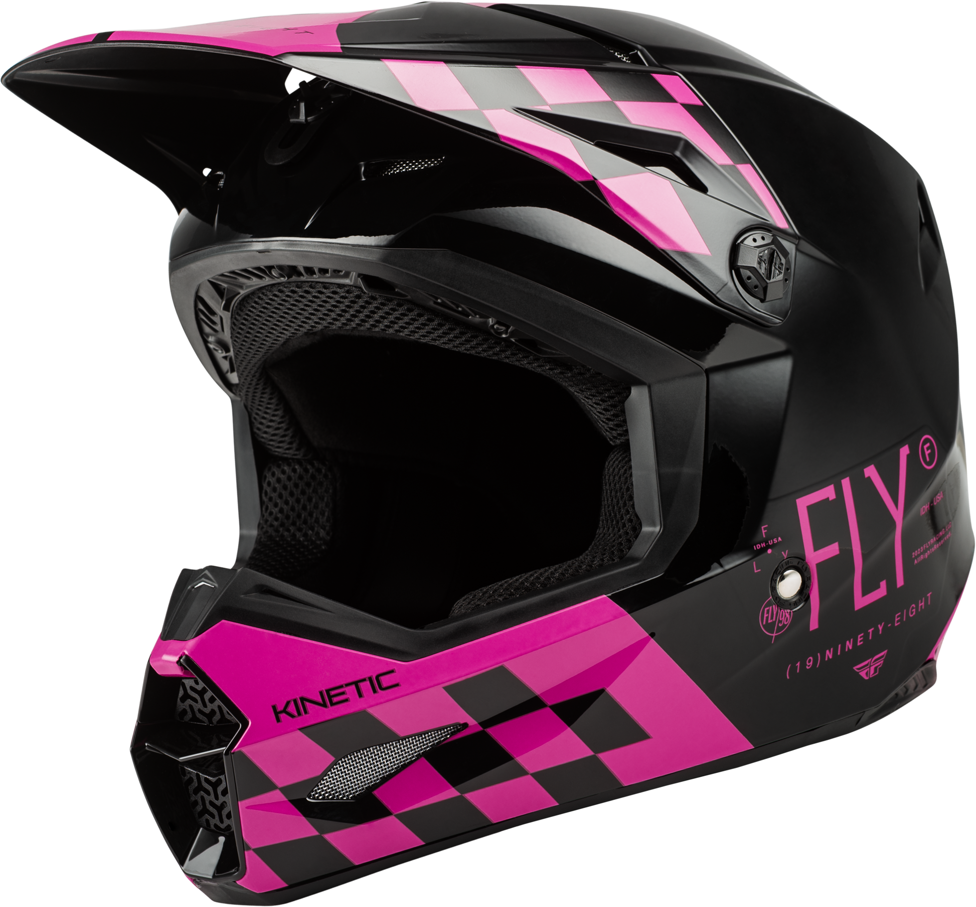 Kinetic Lite Rival Helmet Gloss Black/Pink Md
