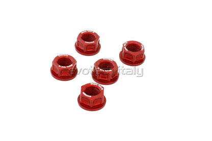 Evotech Srl Billet Aluminum Flange Nuts or Sprocket Nuts for Ducati's (set of 5) M10x1.0