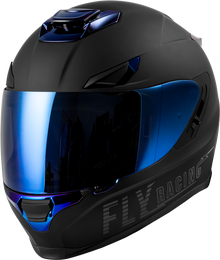 Sentinel Recon Helmet Matte Black/Blue Chrome 2x