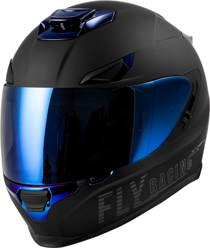 Sentinel Recon Helmet Matte Black/Blue Chrome Xl