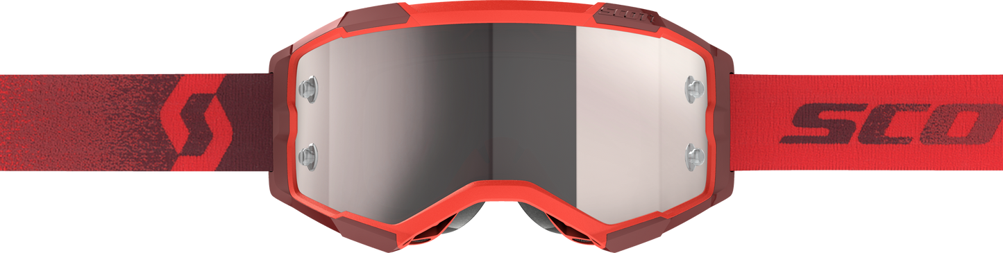 Fury Goggle Red Silver Chrome Works