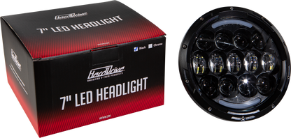 Led Headlight 7" 105w Black 5500/3000 Lumens
