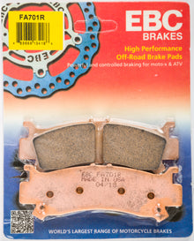 Brake Pads Fa701r Sintered R Series